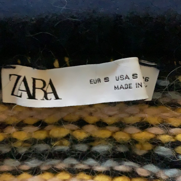 Zara alpaca wool blend cropped heart cardigan button up sweater - Picture 6 of 10